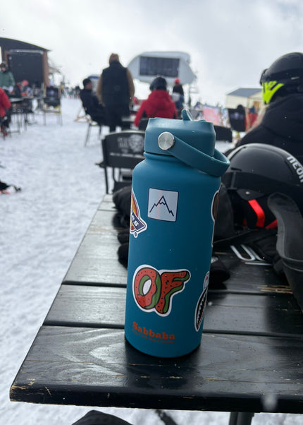 Sabbaba בקבוק 1000 מ״ל ירוק פיסטוק עם ציפוי קרמי פנימי