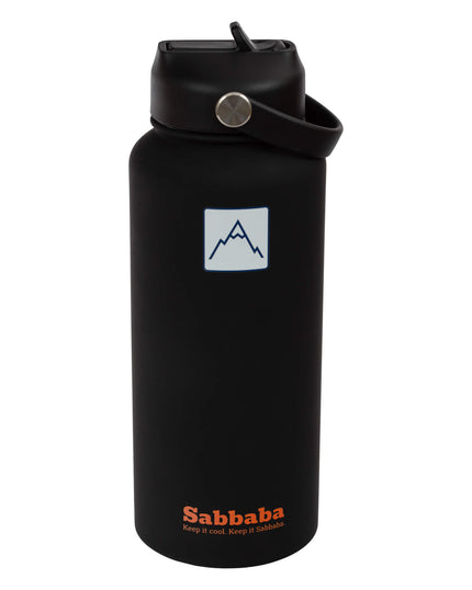 Sabbaba בקבוק 1000 מ״ל שחור עם ציפוי קרמי פנימי