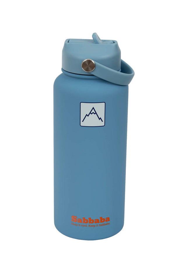 Sabbaba בקבוק 1000 מ״ל תכלת עם ציפוי קרמי פנימי