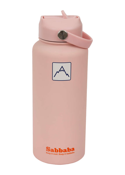 Sabbaba בקבוק 1000 מ״ל ורוד פסטל עם ציפוי קרמי פנימי