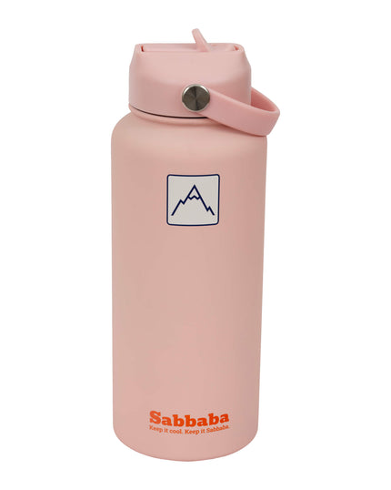 Sabbaba בקבוק 1000 מ״ל ורוד פסטל עם ציפוי קרמי פנימי