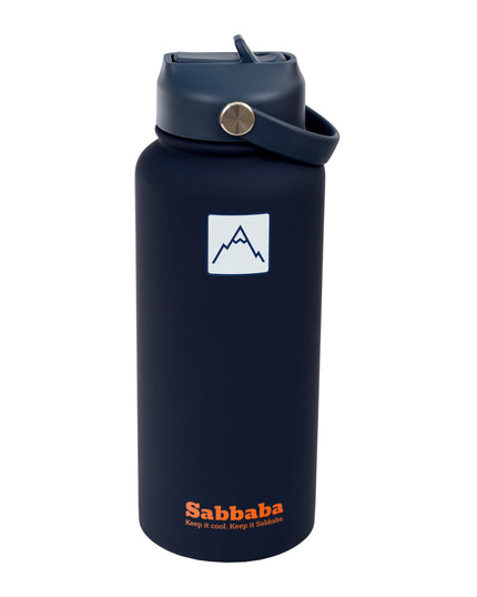 Sabbaba בקבוק 1000 מ״ל כחול נייבי עם ציפוי קרמי פנימי