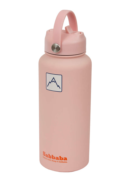 Sabbaba בקבוק 1000 מ״ל ורוד פסטל עם ציפוי קרמי פנימי