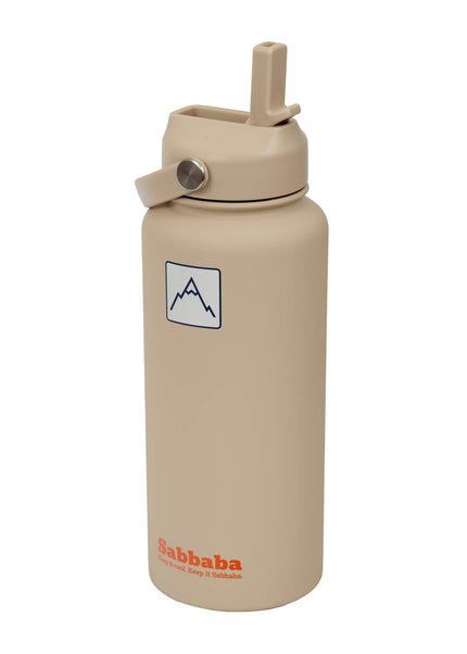 Sabbaba בקבוק 1000 מ״ל בז׳ עם ציפוי קרמי פנימי